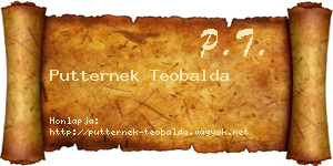 Putternek Teobalda névjegykártya